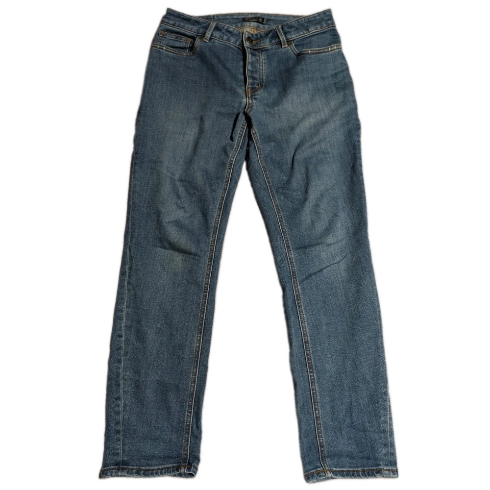 prAna Buxton Jeans Womens 4/27 Blue Straight Leg Button Fly Stretch Denim